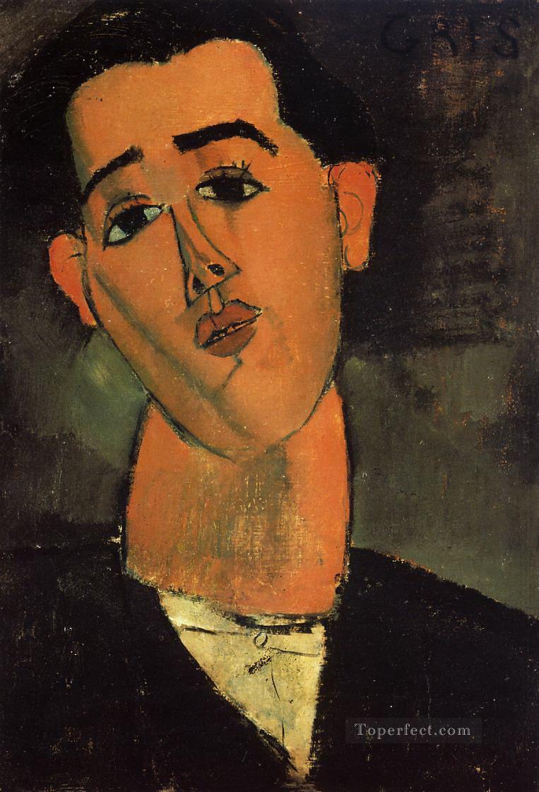 portrait of juan gris 1915 Amedeo Modigliani Oil Paintings